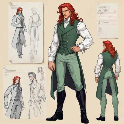 costume design,male character,frock coat,male elf,male poses for drawing,main character,robert harbeck,comic character,clary,bodice,cravat,a uniform,merida,raphael,suit of the snow maiden,apothecary,melchior,military uniform,alaunt,concept art,Unique,Design,Character Design