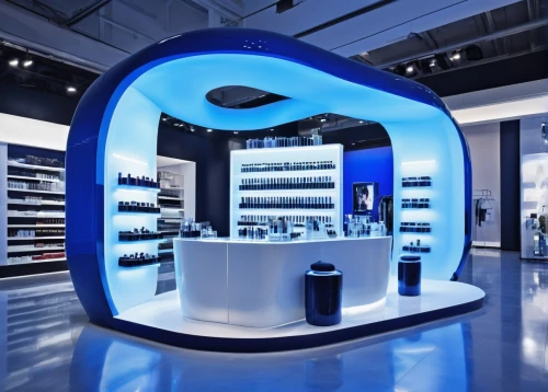 cosmetics counter,computer store,shoe store,women's cosmetics,electronic signage,pharmacy,product display,cosmetic products,bond stores,ovitt store,store,cosmetics,retail,vitrine,store front,storefront,blue and white porcelain,shopify,blauhaus,cdry blue,Photography,General,Realistic