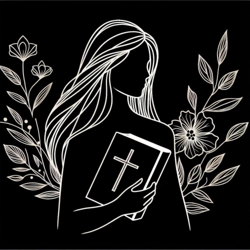 seven sorrows,purity symbol,carmelite order,flower crown of christ,bible pics,woman church,all saints' day,female symbol,vector image,emblem,crown of thorns,laurel wreath,the prophet mary,jessamine,rosary,medicine icon,twelve apostle,holy week,new testament,the third sunday of advent