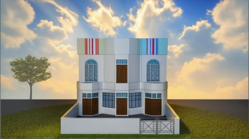 art deco,build by mirza golam pir,3d rendering,model house,sky apartment,facade painting,art deco background,two story house,high-rise building,art deco ornament,architectural style,cubic house,apartment building,appartment building,modern house,house with caryatids,modern building,render,multi-story structure,architect plan,Photography,General,Fantasy