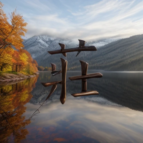 lake mcdonald,autumn scenery,autumn in japan,autumn idyll,reflection in water,autumn frame,autumn morning,wooden swing,tranquility,reflection,japan landscape,autumn landscape,calm water,water reflection,rocking chair,autumn mountains,wood mirror,lake tanuki,fall landscape,trillium lake,Realistic,Foods,None