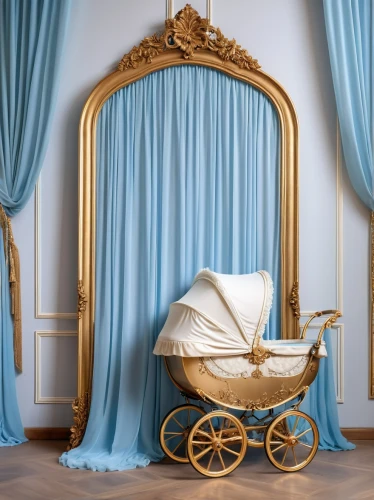 baby room,nursery decoration,infant bed,room newborn,baby carriage,baby bed,nursery,four poster,the little girl's room,baby gate,chiavari chair,gold stucco frame,boy's room picture,changing table,children's bedroom,four-poster,dolls pram,baby frame,children's room,blue pushcart,Photography,General,Realistic