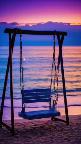 wooden swing,dahab island,empty swing,beach furniture,bench by the sea,deckchair,beach chair,hanging chair,swing set,deckchairs,deck chair,bench chair,beach chairs,wooden bench,the dead sea,peloponnese,sailing blue purple,tranquility,bench,dead sea,Photography,General,Fantasy