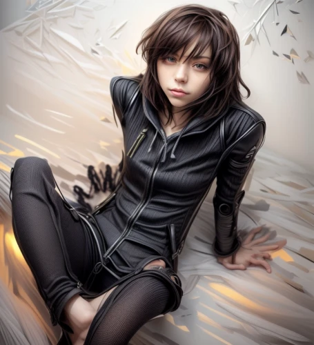 anime japanese clothing,gentiana,fuki,anime 3d,cosplay image,black coat,girl sitting,ren,black color,female model,black suit,black leather,persona,mari makinami,jacket,silk,black widow,girl in a long,anime cartoon,femme fatale