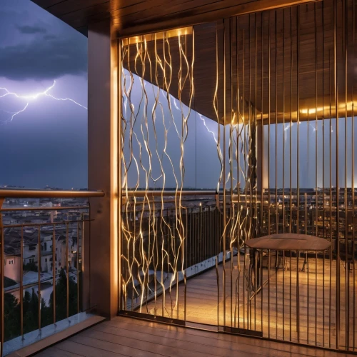 lightning storm,lightning strike,penthouse apartment,a thunderstorm cell,lightening,thunderstorm,electric tower,glass facade,glass wall,sky apartment,structural glass,paris balcony,room divider,rain bar,lightning bolt,hotel w barcelona,lightning,bamboo curtain,visual effect lighting,slat window,Photography,General,Realistic