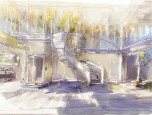 palo alto,beverly hills hotel,watercolor shops,facade painting,watercolor cafe,athens art school,pedestrian,yellow garden,white temple,watercolor tea shop,porch,public art,hotel lobby,store fronts,digital painting,lotus art drawing,courtyard,store front,studies,busstop