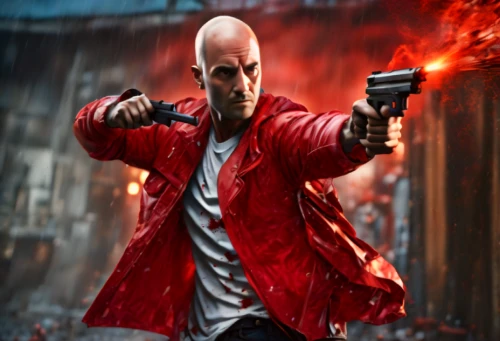 action hero,shooter game,action-adventure game,red hood,action film,man holding gun and light,gangstar,carmine,gunshot,renegade,play escape game live and win,red super hero,red coat,mobile video game vector background,android game,mercenary,fury,red russian,furious,revolver