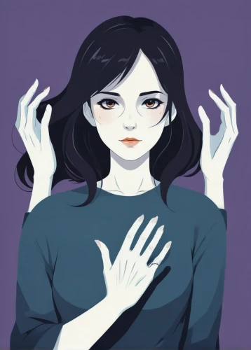 hand digital painting,folded hands,warning finger icon,hand sign,woman hands,hand gesture,stressed woman,hand gestures,worried girl,gesture loser,sign language,tumblr icon,hyperhidrosis,gesture,giant hands,mime,twitch icon,clapping,psychic vampire,mudra,Illustration,Japanese style,Japanese Style 06
