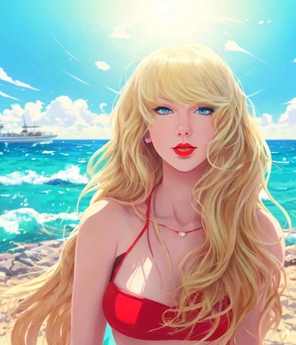 beach background,summer background,sun and sea,nero claudius,red summer,beach scenery,mermaid background,lover's beach,by the sea,seaside,world digital painting,beautiful beach,cg artwork,blonde girl,summer day,summersun,blond girl,capri,the beach pearl,honolulu,Common,Common,Japanese Manga