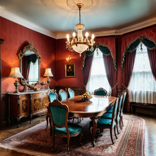 ornate room,napoleon iii style,dining room,danish room,dining room table,breakfast room,great room,victorian table and chairs,chateau margaux,billiard room,antique furniture,interior decor,china cabinet,villa cortine palace,royal interior,sitting room,dining table,interior decoration,wade rooms,venice italy gritti palace,Photography,General,Realistic