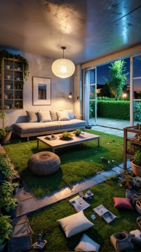 smart house,abandoned room,3d rendering,great room,smart home,the living room of a photographer,modern room,livingroom,penthouse apartment,living room,3d render,modern living room,sky apartment,3d rendered,interior modern design,loft,artificial grass,grass roof,an apartment,render,Photography,General,Realistic