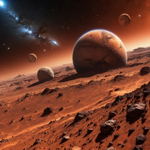 red planet,planet mars,alien planet,planetary system,mission to mars,inner planets,exoplanet,io centers,mars probe,space art,alien world,galilean moons,binary system,mars i,copernican world system,lunar landscape,planets,astronomy,moon valley,extraterrestrial life,Photography,General,Realistic