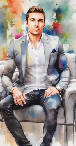 businessman,ceo,advertising figure,blur office background,black businessman,portrait background,real estate agent,white-collar worker,sales man,oil painting on canvas,african businessman,men sitting,digital marketing,gosling,linkedin icon,male model,italian painter,business angel,image manipulation,business man,Digital Art,Watercolor