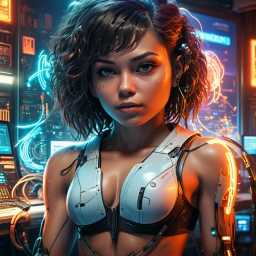 cyberpunk,cyborg,symetra,cybernetics,cyber,cg artwork,futuristic,sci fiction illustration,scifi,nova,electro,game art,girl at the computer,sci fi,sci - fi,sci-fi,cyber glasses,croft,ai,mechanic,Photography,General,Sci-Fi