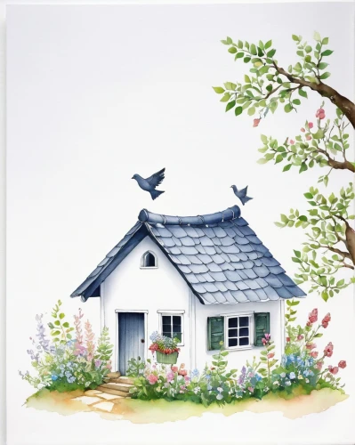 houses clipart,country cottage,house painting,small house,cottage,summer cottage,little house,bird house,pigeon house,thatched cottage,home landscape,floral and bird frame,birdhouse,traditional house,cottage garden,farmhouse,birdhouses,watercolor background,woman house,country house,Illustration,Japanese style,Japanese Style 17