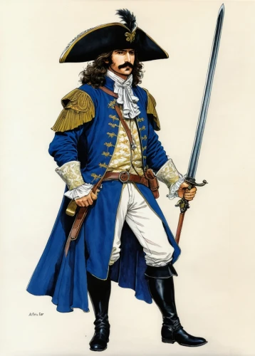 naval officer,the sandpiper general,napoleon bonaparte,brigadier,cavalier,admiral von tromp,commodore,guy fawkes,conquistador,east indiaman,cape dutch,musketeer,pirate,military officer,admiral,pirates,tower flintlock,napoleon i,christopher columbus,sailer,Illustration,Japanese style,Japanese Style 10