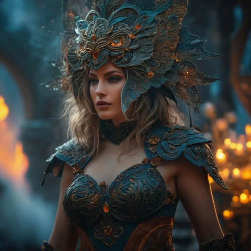 the enchantress,fantasy art,fantasy portrait,fantasy woman,3d fantasy,sorceress,fantasy picture,blue enchantress,celtic queen,fairy queen,female warrior,faery,headpiece,faerie,fantasy warrior,warrior woman,artemisia,ancient costume,fantasy girl,headdress,Photography,General,Fantasy