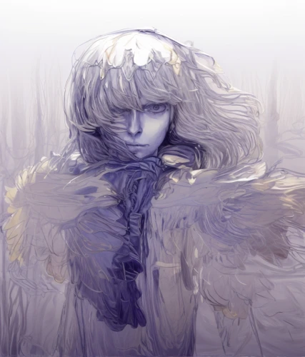the snow queen,ice crystal,eternal snow,ice queen,harpy,sapphire,white rose snow queen,winter dream,crystalline,white feather,angel's tears,winterblueher,thaw,crying angel,hoarfrost,frost,fur coat,silvery blue,bluebird,glory of the snow