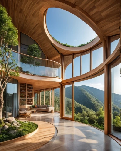 eco-construction,cubic house,japanese architecture,house in mountains,timber house,house in the mountains,futuristic architecture,asian architecture,cube house,modern architecture,tree house hotel,archidaily,dunes house,eco hotel,tree house,beautiful home,south korea,smart house,wooden windows,frame house,Photography,General,Realistic