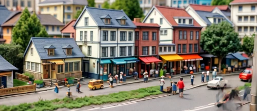 wooden houses,alpine village,model railway,escher village,row houses,colmar city,miniature house,half-timbered houses,3d rendering,medieval town,bergen,aurora village,shopping street,dolls houses,resort town,colmar,city buildings,houses clipart,row of houses,model train