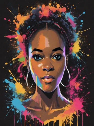 digital art,digital illustration,vector illustration,vector art,digital artwork,digital painting,frida,girl portrait,vector graphic,digital drawing,colourful pencils,vector girl,maria bayo,boho art,moana,bjork,digital,mali,artist portrait,african woman