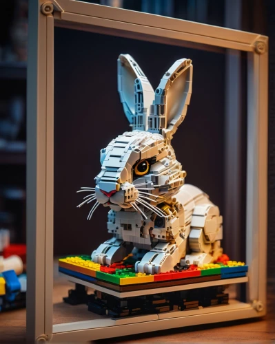 lego frame,hare window,lego,lego pastel,from lego pieces,legomaennchen,gray hare,lego trailer,wood rabbit,jackrabbit,build lego,white rabbit,rainbow rabbit,jackalope,rabbit,framed paper,lego blocks,plastic arts,legos,wild hare,Unique,3D,Toy