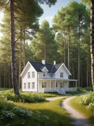 house in the forest,danish house,home landscape,summer cottage,country house,frisian house,beautiful home,wooden house,3d rendering,country cottage,residential house,timber house,inverted cottage,country estate,small house,holiday home,farm house,house in mountains,private house,villa