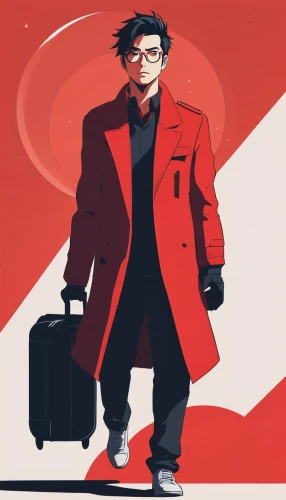 bellboy,vector illustration,on a red background,hotel man,suitcase,traveler,luggage,postman,persona,yukio,red background,spy visual,sales man,red bag,ceo,spy,traveller,briefcase,concierge,pedestrian,Illustration,Vector,Vector 01
