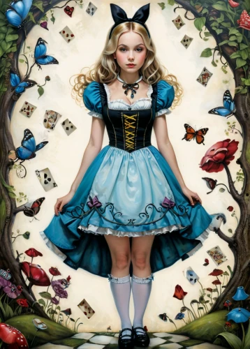 alice in wonderland,alice,wonderland,little girl fairy,children's fairy tale,child fairy,fairy tale character,marionette,tumbling doll,doll dress,julia butterfly,fairy tales,the little girl,cupido (butterfly),mirror in the meadow,butterfly dolls,vanessa (butterfly),porcelain dolls,cinderella,forget-me-not,Conceptual Art,Daily,Daily 34