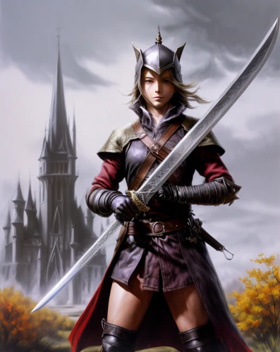 swordswoman,female warrior,joan of arc,heroic fantasy,warrior woman,huntress,fantasy warrior,lone warrior,swordsman,massively multiplayer online role-playing game,fantasy picture,fantasy art,swordsmen,fantasy portrait,castleguard,sterntaler,king sword,fantasy woman,robin hood,excalibur