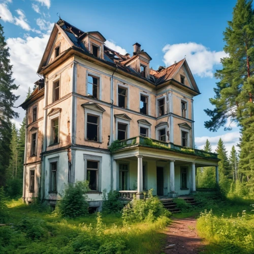 abandoned house,house in the forest,abandoned place,abandoned places,house insurance,old house,country house,old home,luxury decay,abandoned building,luxury property,villa,homestead,abandoned,two story house,lostplace,serial houses,the haunted house,lodging,ghost castle,Photography,General,Realistic