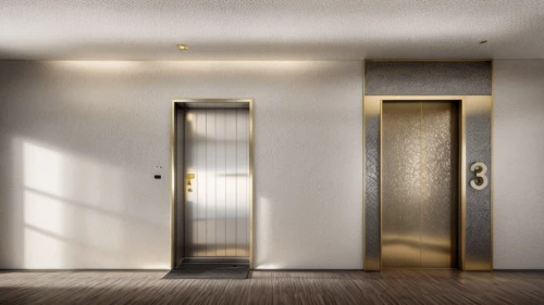 hallway space,metallic door,hinged doors,room divider,security lighting,sliding door,search interior solutions,elevators,wall light,recessed,daylighting,3d rendering,contemporary decor,visual effect lighting,interior modern design,hallway,walk-in closet,wall lamp,interior decoration,room lighting