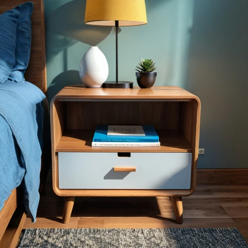 nightstand,bedside table,baby changing chest of drawers,chest of drawers,wooden shelf,wooden desk,bedside lamp,danish furniture,end table,writing desk,digital bi-amp powered loudspeaker,infant bed,table lamp,wooden mockup,computer speaker,storage cabinet,drawers,sideboard,dresser,google-home-mini,Photography,General,Realistic