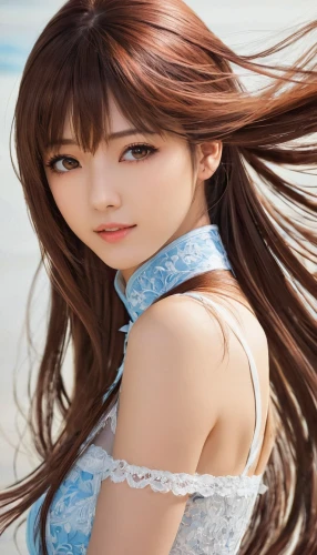 realdoll,oriental longhair,asian semi-longhair,japanese doll,female doll,mikuru asahina,doll paola reina,japanese woman,asian girl,dollfie,artificial hair integrations,anime 3d,beach background,model doll,maimi fl,honmei choco,beautiful model,japanese idol,doll's facial features,asian woman