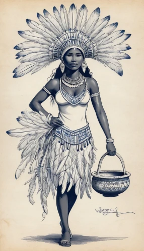 polynesian girl,maracatu,ethnic dancer,tusche indian ink,kandyan dance,african art,nataraja,aborigine,indian drummer,ancient costume,theyyam,tribal chief,african woman,warrior woman,polynesian,indian headdress,indian art,anmatjere women,headdress,african culture,Unique,Design,Blueprint