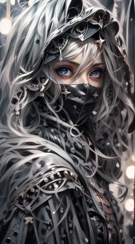 masquerade,the carnival of venice,suit of the snow maiden,the snow queen,white walker,veil,fantasy portrait,a200,ice queen,cloak,fantasy art,father frost,sorceress,masked,white rose snow queen,silvery,winterblueher,frost,hoarfrost,wraith