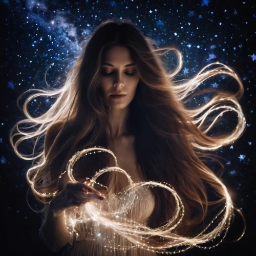 mystical portrait of a girl,sorceress,the enchantress,divination,apophysis,divine healing energy,fantasy portrait,zodiac sign libra,faerie,faery,zodiac sign gemini,photomanipulation,star mother,the zodiac sign pisces,drawing with light,magical,mysticism,fire heart,inner light,star sign,Photography,Artistic Photography,Artistic Photography 04