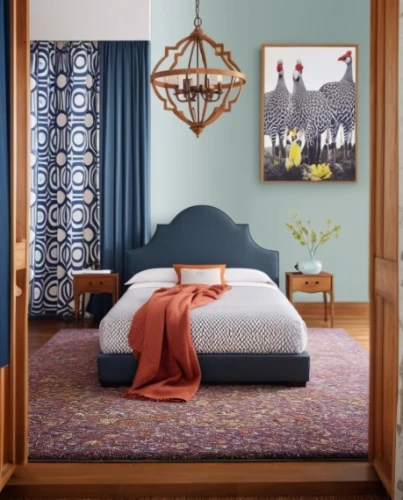 guestroom,four-poster,guest room,canopy bed,bed linen,bed frame,moroccan pattern,bedroom,four poster,boho,bed in the cornfield,duvet cover,boy's room picture,contemporary decor,modern decor,geometric style,blue pillow,children's bedroom,mid century modern,airbnb icon