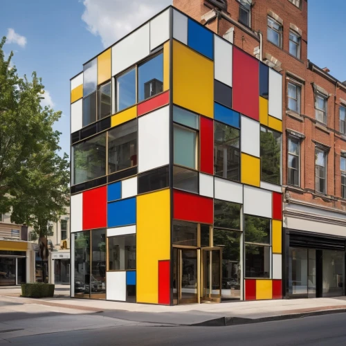 colorful facade,mondrian,cubic house,lego building blocks,facade painting,building block,cube house,lego blocks,multistoreyed,lego building blocks pattern,menger sponge,toy block,facade panels,multi-story structure,painted block wall,croydon facelift,building blocks,toy blocks,kirrarchitecture,rubik,Photography,General,Realistic