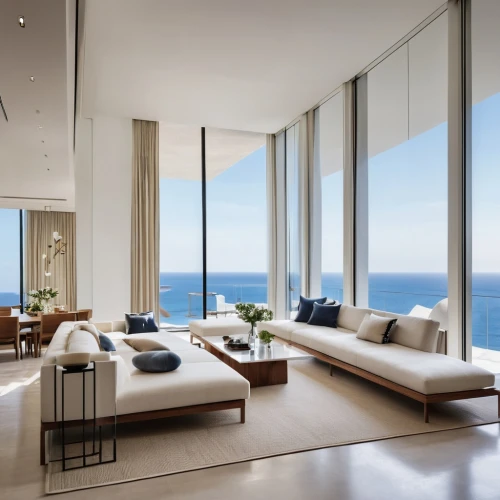 penthouse apartment,modern living room,luxury home interior,interior modern design,contemporary decor,livingroom,living room,modern decor,ocean view,luxury property,modern room,beach house,great room,dunes house,window with sea view,modern style,luxury real estate,apartment lounge,sky apartment,condo,Photography,General,Realistic