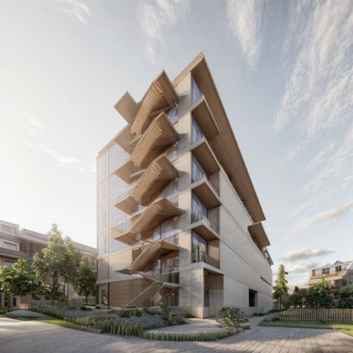 building honeycomb,wooden facade,new housing development,apartment block,kirrarchitecture,apartment building,residential tower,multi-storey,multistoreyed,modern architecture,block of flats,archidaily,cubic house,timber house,arq,brutalist architecture,multi storey car park,apartment blocks,eco-construction,arhitecture