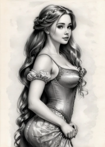 celtic woman,celtic queen,rapunzel,the sea maid,fairy tale character,fantasy portrait,fantasy woman,princess anna,ariel,vintage drawing,pencil drawings,girl drawing,merida,fantasy art,pencil drawing,victorian lady,jasmine,mermaid,young lady,mermaid background,Illustration,Black and White,Black and White 30