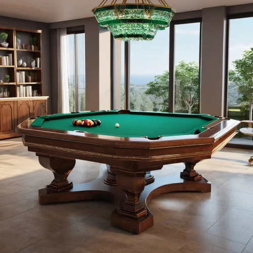 billiard room,billiard table,poker table,carom billiards,english billiards,recreation room,pocket billiards,billiards,dining room table,game room,luxury home interior,gnome and roulette table,pool house,bar billiards,nine-ball,poker set,family room,conference table,card table,billiard,Photography,General,Realistic