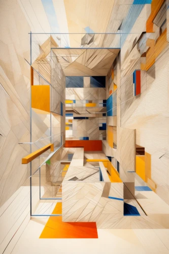geometric ai file,wooden cubes,cubic,isometric,cubic house,polygonal,mondrian,plywood,geometry shapes,spatial,panoramical,wooden construction,fragmentation,geometric,abstract shapes,geometric style,cubism,box ceiling,geometrical,archidaily