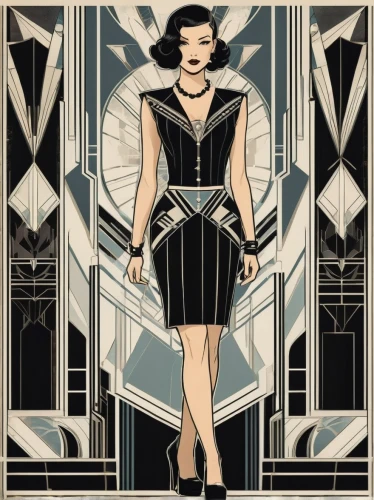 art deco woman,art deco background,art deco,art deco frame,fashion vector,art deco ornament,art deco border,dita,fashion illustration,roaring twenties,roaring 20's,retro paper doll,femme fatale,flapper,transistor,agent provocateur,adobe illustrator,great gatsby,vector graphic,twenties,Illustration,Vector,Vector 18