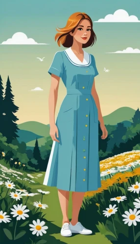 country dress,girl in a long dress,springtime background,heidi country,girl in flowers,milkmaid,sound of music,girl picking flowers,girl in the garden,a girl in a dress,spring background,fashion vector,marguerite,jessamine,meadow daisy,the girl in nightie,vector illustration,sewing pattern girls,retro paper doll,girl in a historic way,Illustration,Vector,Vector 01