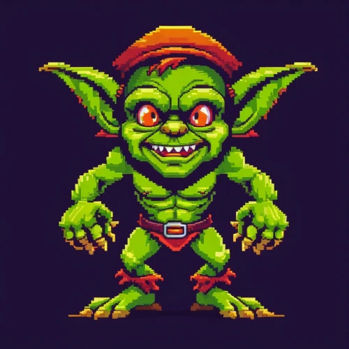 goblin,orc,green goblin,imp,scandia gnome,ogre,grinch,yoda,pixel art,fgoblin,dwarf,halloween frankenstein,elf,frankenstein,gnome,wicket,he-man,child monster,pixelgrafic,ork,Unique,Pixel,Pixel 04