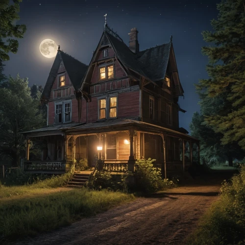 witch's house,lonely house,house in the forest,creepy house,witch house,wooden house,summer cottage,country cottage,the haunted house,victorian house,little house,country house,beautiful home,abandoned house,old house,haunted house,moonlit night,cottage,old home,victorian,Photography,General,Realistic