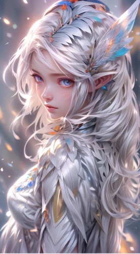 white rose snow queen,male elf,the snow queen,fantasy portrait,elven,suit of the snow maiden,opal,aurora,eternal snow,winterblueher,tundra,whitey,ice queen,frost,elf,fae,elza,white blossom,white eagle,kitsune