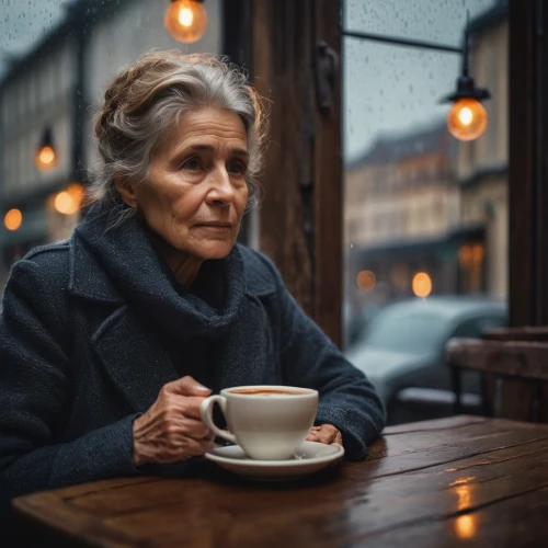 woman drinking coffee,woman at cafe,elderly lady,old woman,elderly person,older person,pensioner,women at cafe,senior citizen,depressed woman,old age,parisian coffee,woman with ice-cream,elderly people,woman sitting,grandmother,care for the elderly,café au lait,grandma,woman portrait,Photography,General,Cinematic